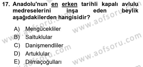 Sanat Tarihi Dersi 2024 - 2025 Yılı (Final) Dönem Sonu Sınav Soruları 17. Soru