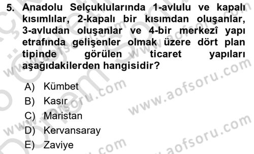 Sanat Tarihi Dersi 2024 - 2025 Yılı (Final) Dönem Sonu Sınav Soruları 5. Soru