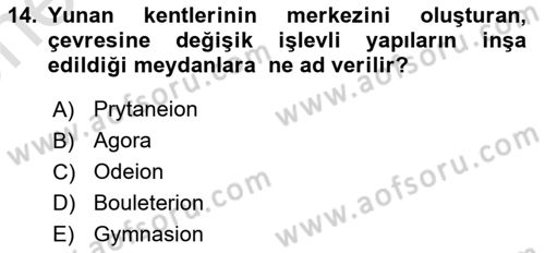 Sanat Tarihi Dersi 2025 - 2026 Yılı (Vize) Ara Sınav Soruları 14. Soru