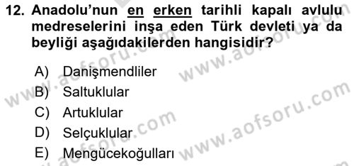 Sanat Tarihi Dersi 2025 - 2026 Yılı (Final) Dönem Sonu Sınav Soruları 12. Soru