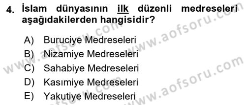 Sanat Tarihi Dersi 2025 - 2026 Yılı (Final) Dönem Sonu Sınav Soruları 4. Soru