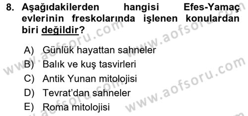 Sanat Tarihi Dersi 2025 - 2026 Yılı (Final) Dönem Sonu Sınav Soruları 8. Soru