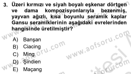 Sanat Tarihi Dersi 2025 - 2026 Yılı Yaz Okulu Sınav Soruları 3. Soru