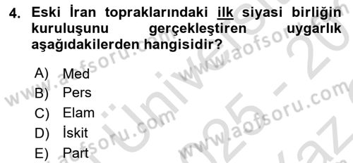 Sanat Tarihi Dersi 2025 - 2026 Yılı Yaz Okulu Sınav Soruları 4. Soru