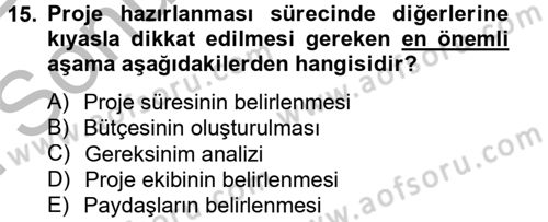 Topluma Hizmet Eğitimi Dersi 2012 - 2013 Yılı (Final) Dönem Sonu Sınav Soruları 15. Soru