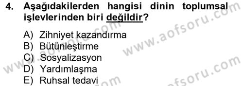 Topluma Hizmet Eğitimi Dersi 2012 - 2013 Yılı (Final) Dönem Sonu Sınav Soruları 4. Soru