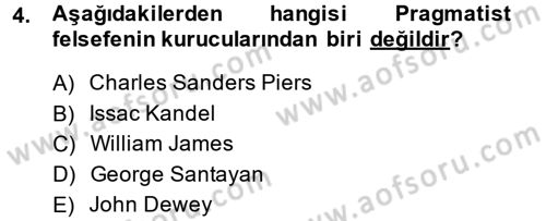 Topluma Hizmet Eğitimi Dersi 2013 - 2014 Yılı (Vize) Ara Sınav Soruları 4. Soru