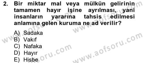 Topluma Hizmet Eğitimi Dersi 2013 - 2014 Yılı (Final) Dönem Sonu Sınav Soruları 2. Soru