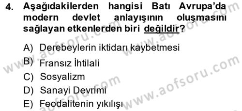 Topluma Hizmet Eğitimi Dersi 2014 - 2015 Yılı (Vize) Ara Sınav Soruları 4. Soru