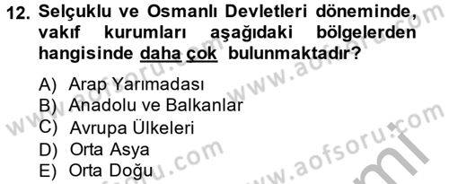 Topluma Hizmet Eğitimi Dersi 2014 - 2015 Yılı (Final) Dönem Sonu Sınav Soruları 12. Soru
