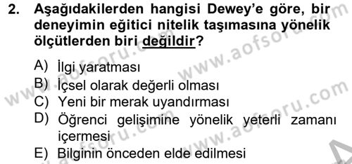 Topluma Hizmet Eğitimi Dersi 2014 - 2015 Yılı (Final) Dönem Sonu Sınav Soruları 2. Soru