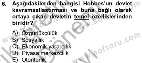 Topluma Hizmet Eğitimi Dersi 2014 - 2015 Yılı (Final) Dönem Sonu Sınav Soruları 6. Soru