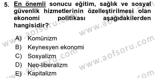 Topluma Hizmet Eğitimi Dersi 2015 - 2016 Yılı (Vize) Ara Sınav Soruları 5. Soru
