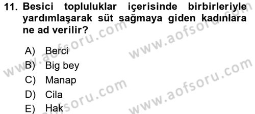 Topluma Hizmet Eğitimi Dersi 2015 - 2016 Yılı (Final) Dönem Sonu Sınav Soruları 11. Soru