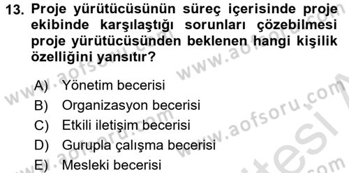 Topluma Hizmet Eğitimi Dersi 2015 - 2016 Yılı (Final) Dönem Sonu Sınav Soruları 13. Soru