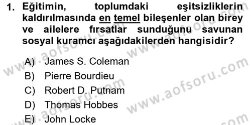 Topluma Hizmet Eğitimi Dersi 2016 - 2017 Yılı (Vize) Ara Sınav Soruları 1. Soru