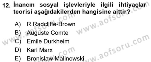 Topluma Hizmet Eğitimi Dersi 2016 - 2017 Yılı (Vize) Ara Sınav Soruları 12. Soru