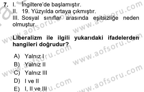 Topluma Hizmet Eğitimi Dersi 2016 - 2017 Yılı (Vize) Ara Sınav Soruları 7. Soru
