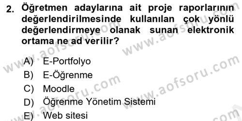 Topluma Hizmet Eğitimi Dersi 2017 - 2018 Yılı 3 Ders Sınav Soruları 2. Soru