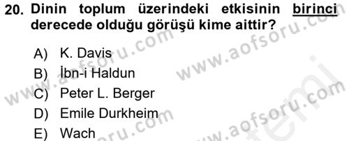 Topluma Hizmet Eğitimi Dersi 2017 - 2018 Yılı (Vize) Ara Sınav Soruları 20. Soru