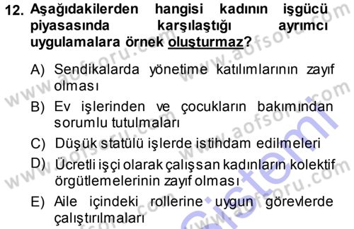 Sosyolojiye Giriş Dersi 2013 - 2014 Yılı (Final) Dönem Sonu Sınav Soruları 12. Soru