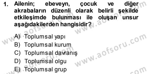 Sosyolojiye Giriş Dersi 2014 - 2015 Yılı (Final) Dönem Sonu Sınav Soruları 1. Soru