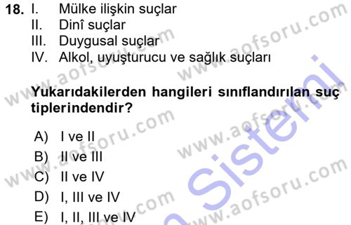 Sosyolojiye Giriş Dersi 2015 - 2016 Yılı (Final) Dönem Sonu Sınav Soruları 18. Soru