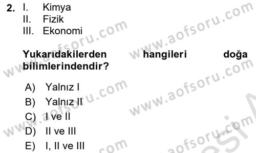 Sosyolojiye Giriş Dersi 2019 - 2020 Yılı (Vize) Ara Sınav Soruları 2. Soru