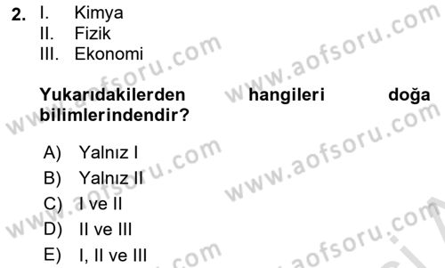 Sosyolojiye Giriş Dersi 2021 - 2022 Yılı Yaz Okulu Sınav Soruları 2. Soru
