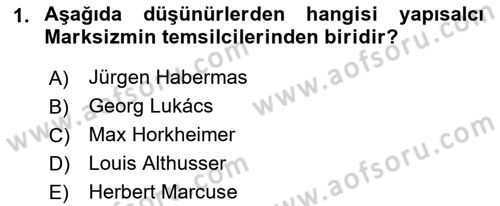 Sosyolojiye Giriş Dersi 2023 - 2024 Yılı (Final) Dönem Sonu Sınav Soruları 1. Soru