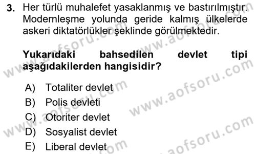 Sosyolojiye Giriş Dersi 2024 - 2025 Yılı (Final) Dönem Sonu Sınav Soruları 3. Soru