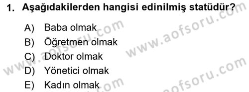 Sosyolojiye Giriş Dersi 2025 - 2026 Yılı (Final) Dönem Sonu Sınav Soruları 1. Soru