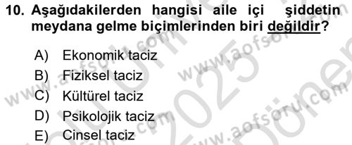 Sosyolojiye Giriş Dersi 2025 - 2026 Yılı (Final) Dönem Sonu Sınav Soruları 10. Soru