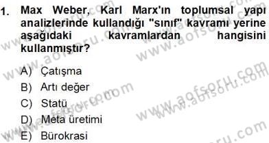 Eğitim Sosyolojisi Dersi 2012 - 2013 Yılı (Final) Dönem Sonu Sınav Soruları 1. Soru