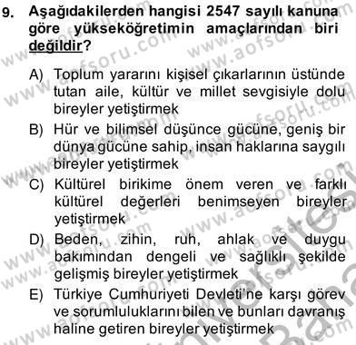 Eğitim Sosyolojisi Dersi Ara Sınavı Deneme Sınav Soruları 9. Soru