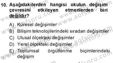 Eğitim Sosyolojisi Dersi 2013 - 2014 Yılı (Final) Dönem Sonu Sınav Soruları 10. Soru