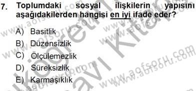 Eğitim Sosyolojisi Dersi 2013 - 2014 Yılı Tek Ders Sınav Soruları 7. Soru