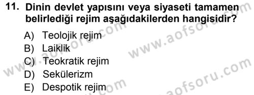 Sosyal Bilimlerde Temel Kavramlar Dersi 2012 - 2013 Yılı (Vize) Ara Sınav Soruları 11. Soru