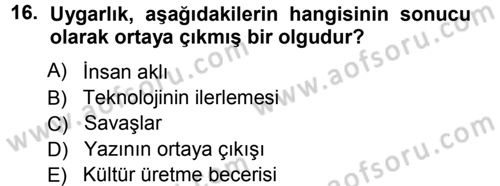 Sosyal Bilimlerde Temel Kavramlar Dersi 2012 - 2013 Yılı (Vize) Ara Sınav Soruları 16. Soru