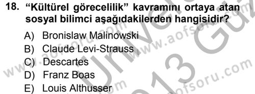 Sosyal Bilimlerde Temel Kavramlar Dersi Ara Sınavı Deneme Sınav Soruları 18. Soru