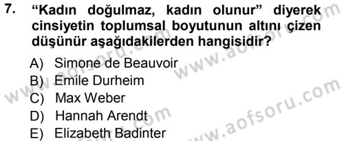 Sosyal Bilimlerde Temel Kavramlar Dersi 2012 - 2013 Yılı (Vize) Ara Sınav Soruları 7. Soru