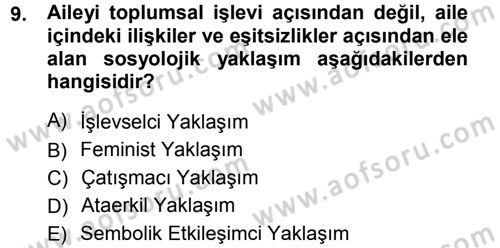 Sosyal Bilimlerde Temel Kavramlar Dersi 2012 - 2013 Yılı (Vize) Ara Sınav Soruları 9. Soru