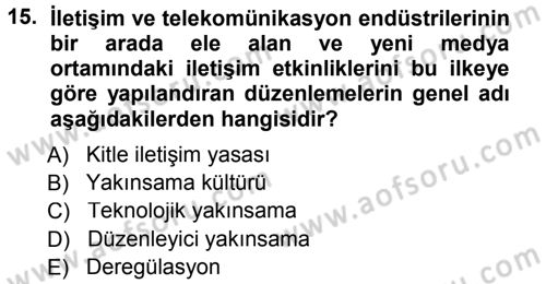 Sosyal Bilimlerde Temel Kavramlar Dersi 2012 - 2013 Yılı (Final) Dönem Sonu Sınav Soruları 15. Soru
