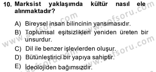 Sosyal Bilimlerde Temel Kavramlar Dersi Ara Sınavı Deneme Sınav Soruları 10. Soru