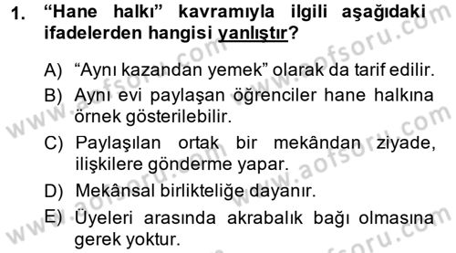 Sosyal Bilimlerde Temel Kavramlar Dersi Ara Sınavı Deneme Sınav Soruları 1. Soru