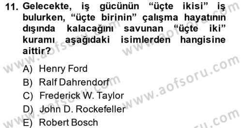 Sosyal Bilimlerde Temel Kavramlar Dersi Ara Sınavı Deneme Sınav Soruları 11. Soru