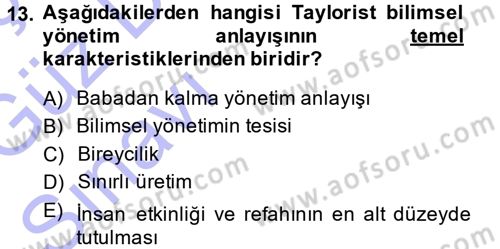 Sosyal Bilimlerde Temel Kavramlar Dersi Ara Sınavı Deneme Sınav Soruları 13. Soru