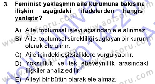 Sosyal Bilimlerde Temel Kavramlar Dersi Ara Sınavı Deneme Sınav Soruları 3. Soru