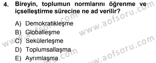 Sosyal Bilimlerde Temel Kavramlar Dersi 2014 - 2015 Yılı (Final) Dönem Sonu Sınav Soruları 4. Soru
