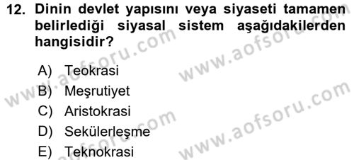 Sosyal Bilimlerde Temel Kavramlar Dersi Ara Sınavı Deneme Sınav Soruları 12. Soru